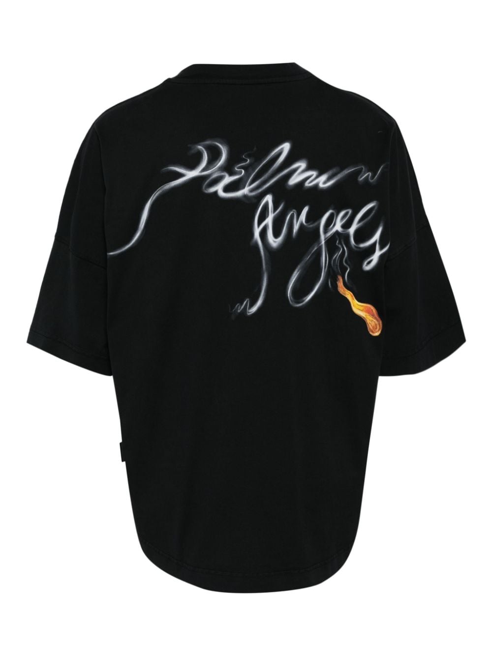 Palm Angels smoke-logo cotton T-shirt - Zwart