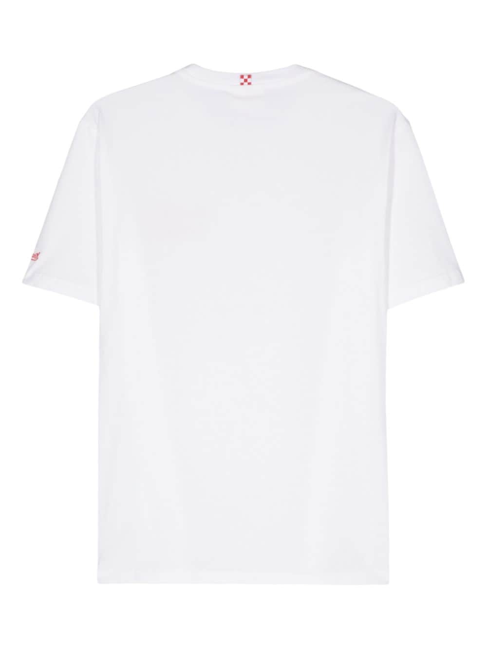 MC2 Saint Barth Portofino slogan-embroidered T-shirt - Wit