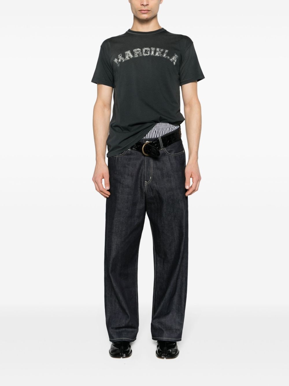 Maison Margiela logo-print cotton T-shirt - Grijs
