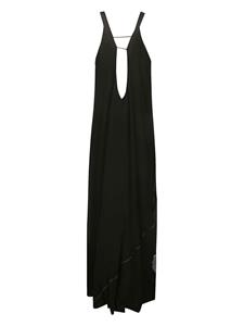 Victoria Beckham contorted-net sleeveless maxi dress - Zwart