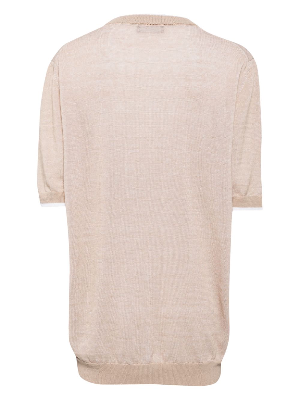 Peserico linen-cotton knitted T-shirt - Beige