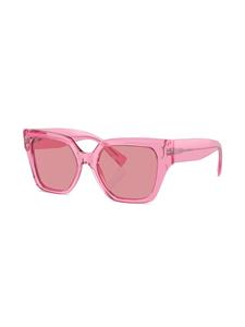 Dolce & Gabbana Eyewear Zonnebril met doorzichtig vierkant montuur - Roze