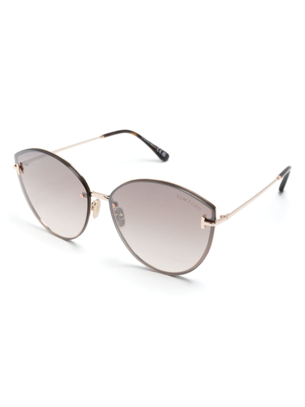 TOM FORD Eyewear Evangeline oversize-frame sunglasses - Goud