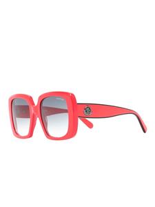 Moncler Eyewear Zonnebril met vierkant montuur - Rood