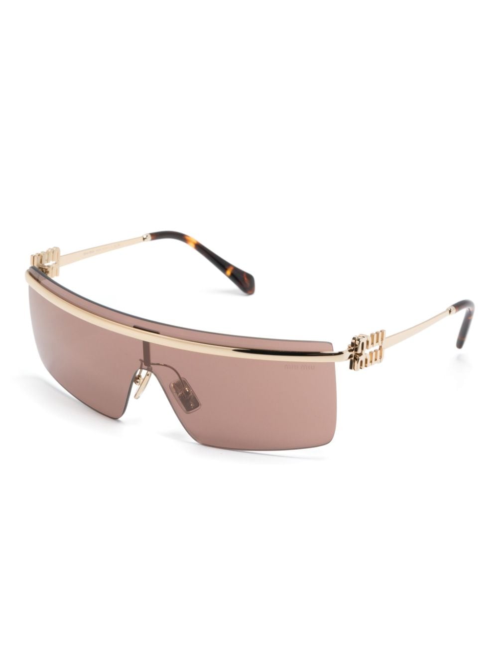 Miu Miu Eyewear shield-frame sunglasses - Goud