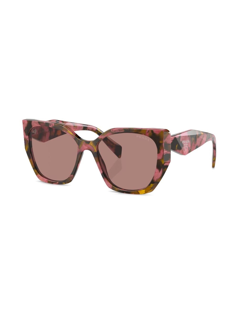 Prada Eyewear Prada PR 19ZS zonnebril met oversized montuur - Bruin