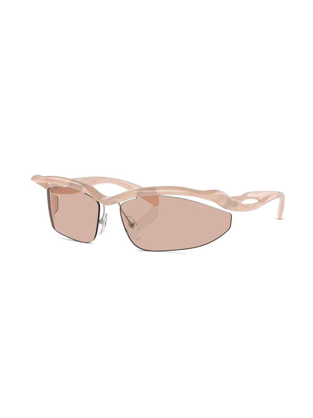 Prada Eyewear Prada PR A25S zonnebril met geometrisch montuur - Beige