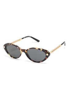 Versace Eyewear tubular Greca oval-frame sunglasses - Bruin