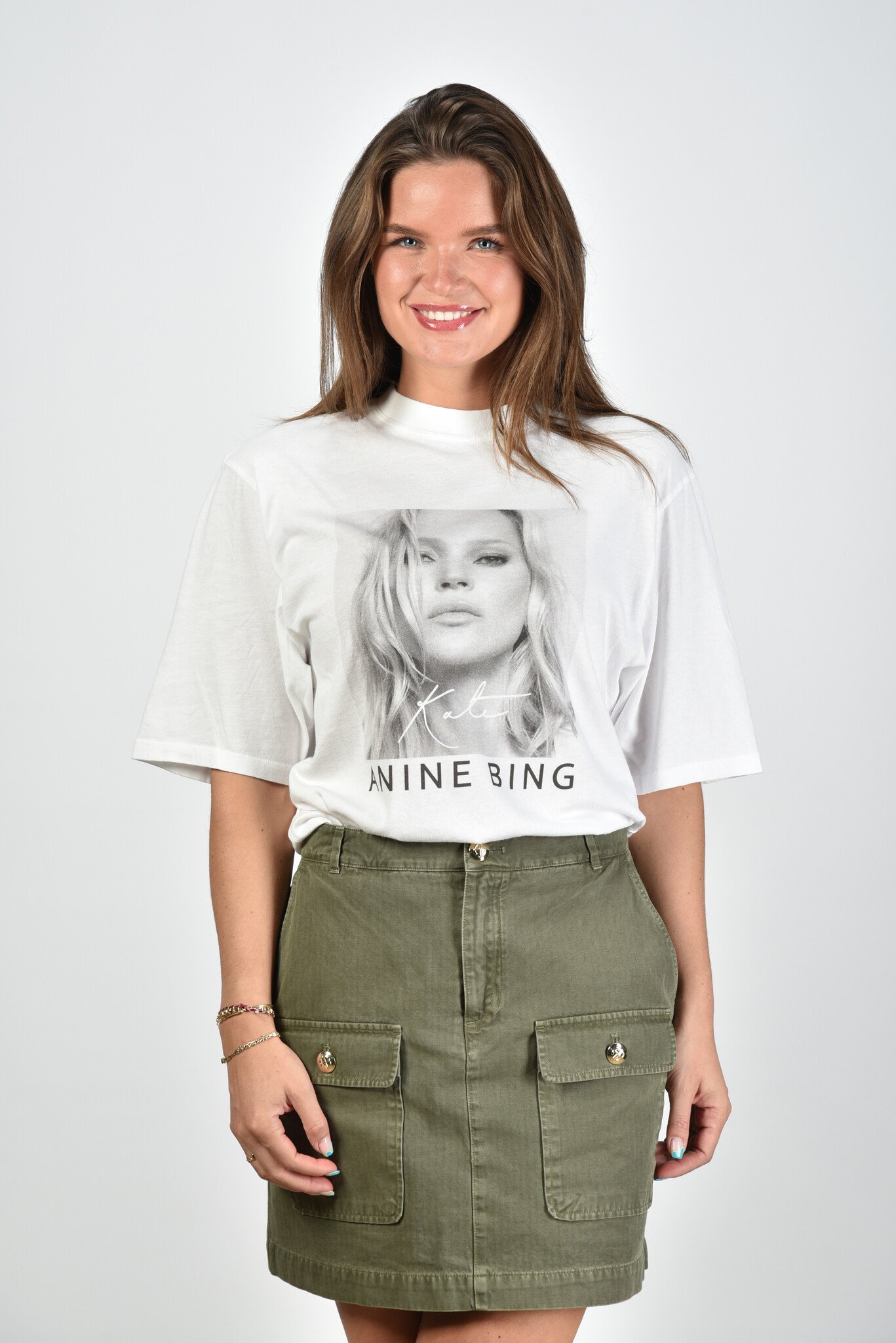 Anine Bing t-shirt Avi A-08-2261-000A wit
