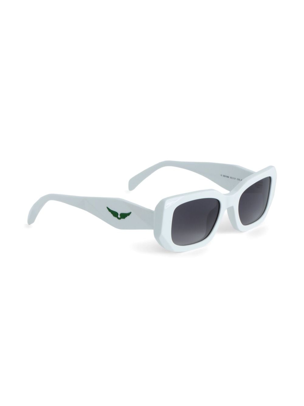 Zadig&Voltaire ZV23H3 zonnebril met rechthoekig montuur - Wit