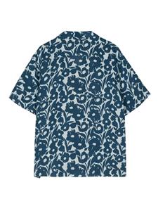 Frescobol Carioca Perennial-print linen shirt - Blauw