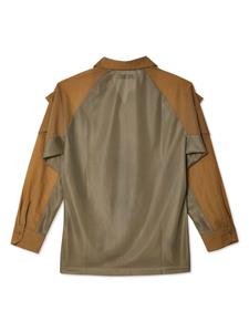 Olly Shinder Overhemd met gekerfde revers - Bruin
