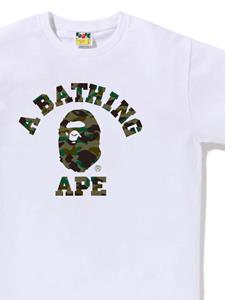 A BATHING APE logo-print cotton t-shirt - Wit