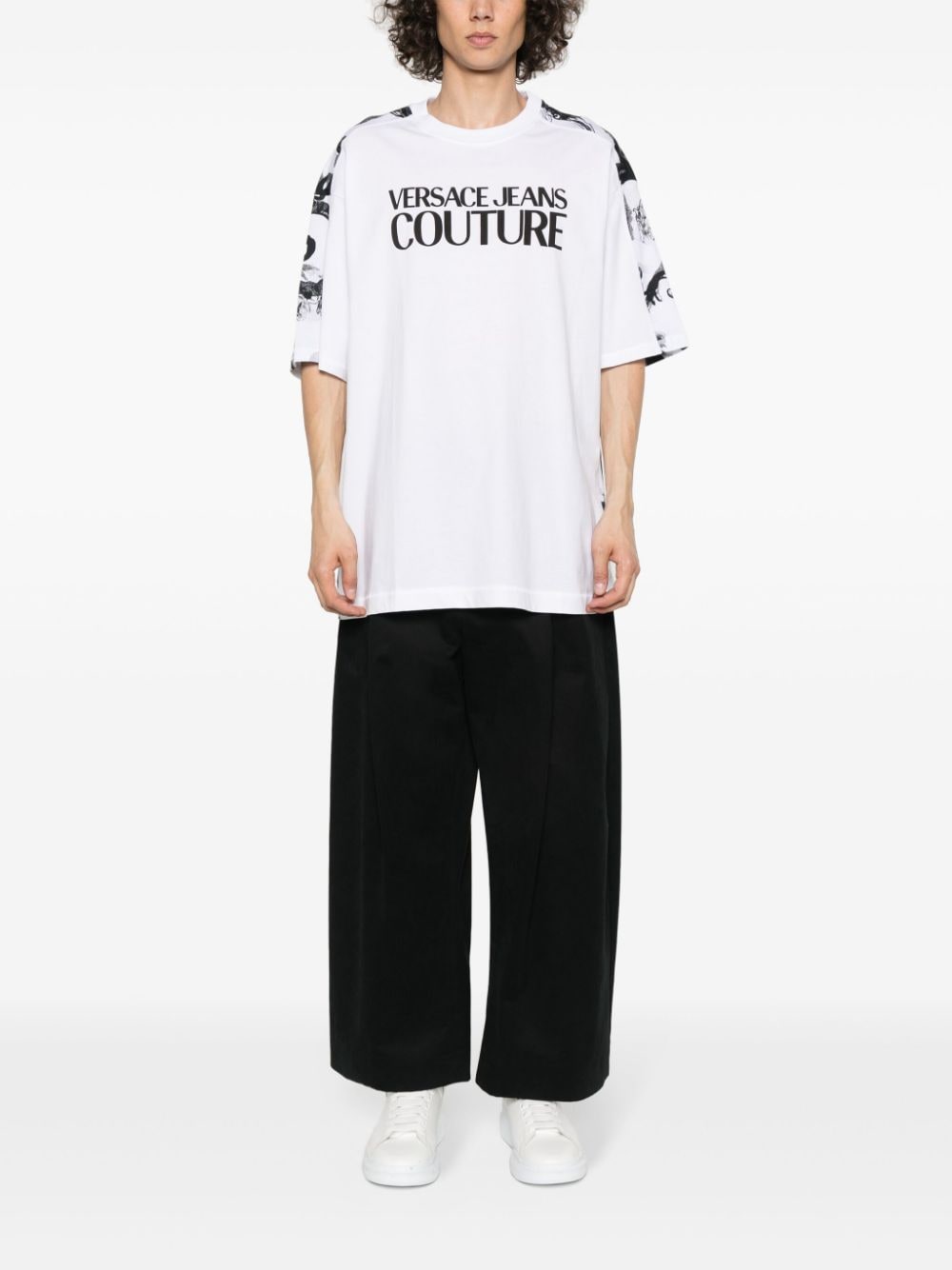 Versace Jeans Couture logo-print cotton T-shirt - Wit