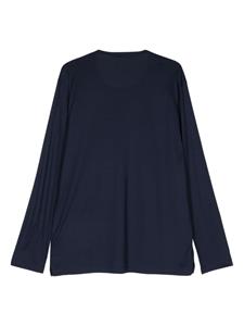 Corneliani round-neck silk T-shirt - Blauw