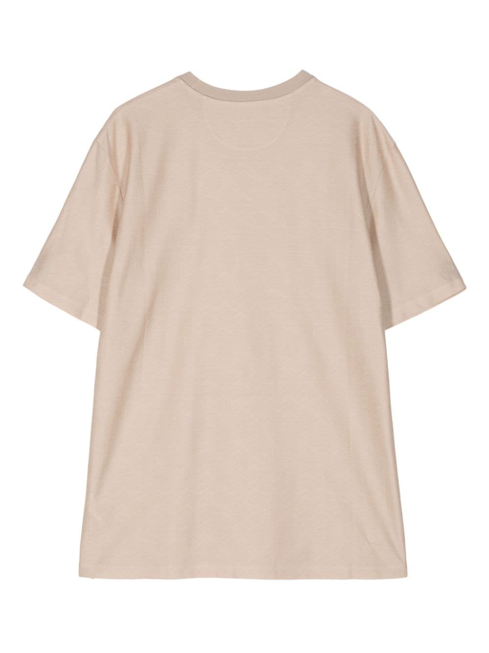 Paul Smith cotton zigzag-jacquard T-shirt - Beige