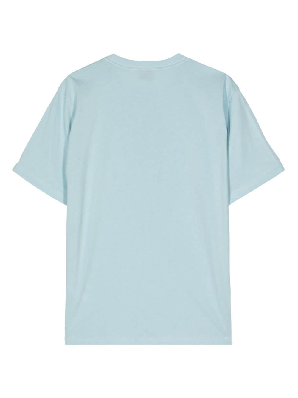 PS Paul Smith 3D Zebra-print organic-cotton T-shirt - Blauw
