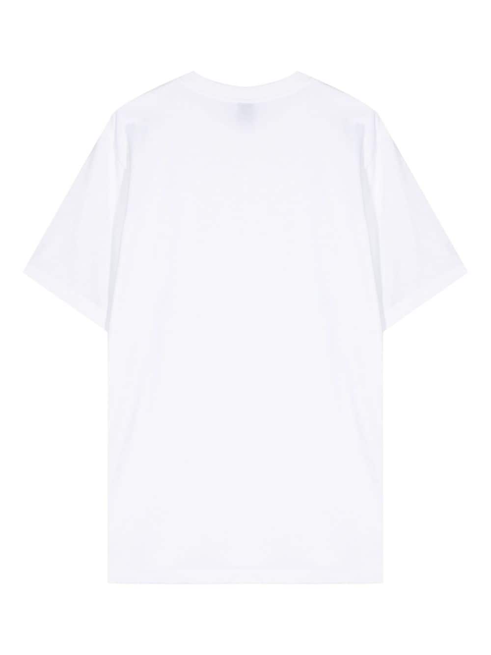 PS Paul Smith 3D Zebra-print organic-cotton T-shirt - Wit