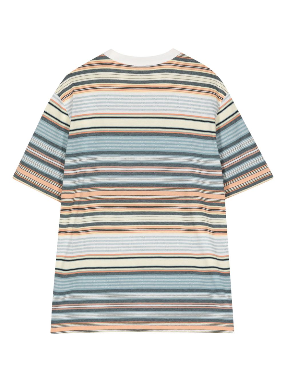 PS Paul Smith multi-stripe organic-cotton T-shirt - Blauw