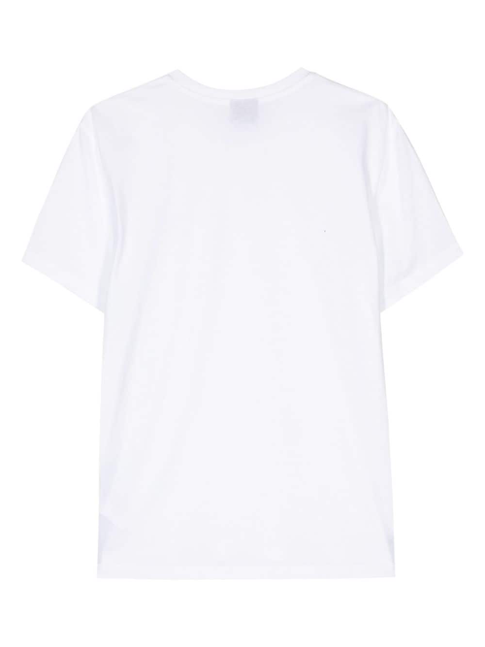 PS Paul Smith zebra-patch organic-cotton T-shirt - Wit
