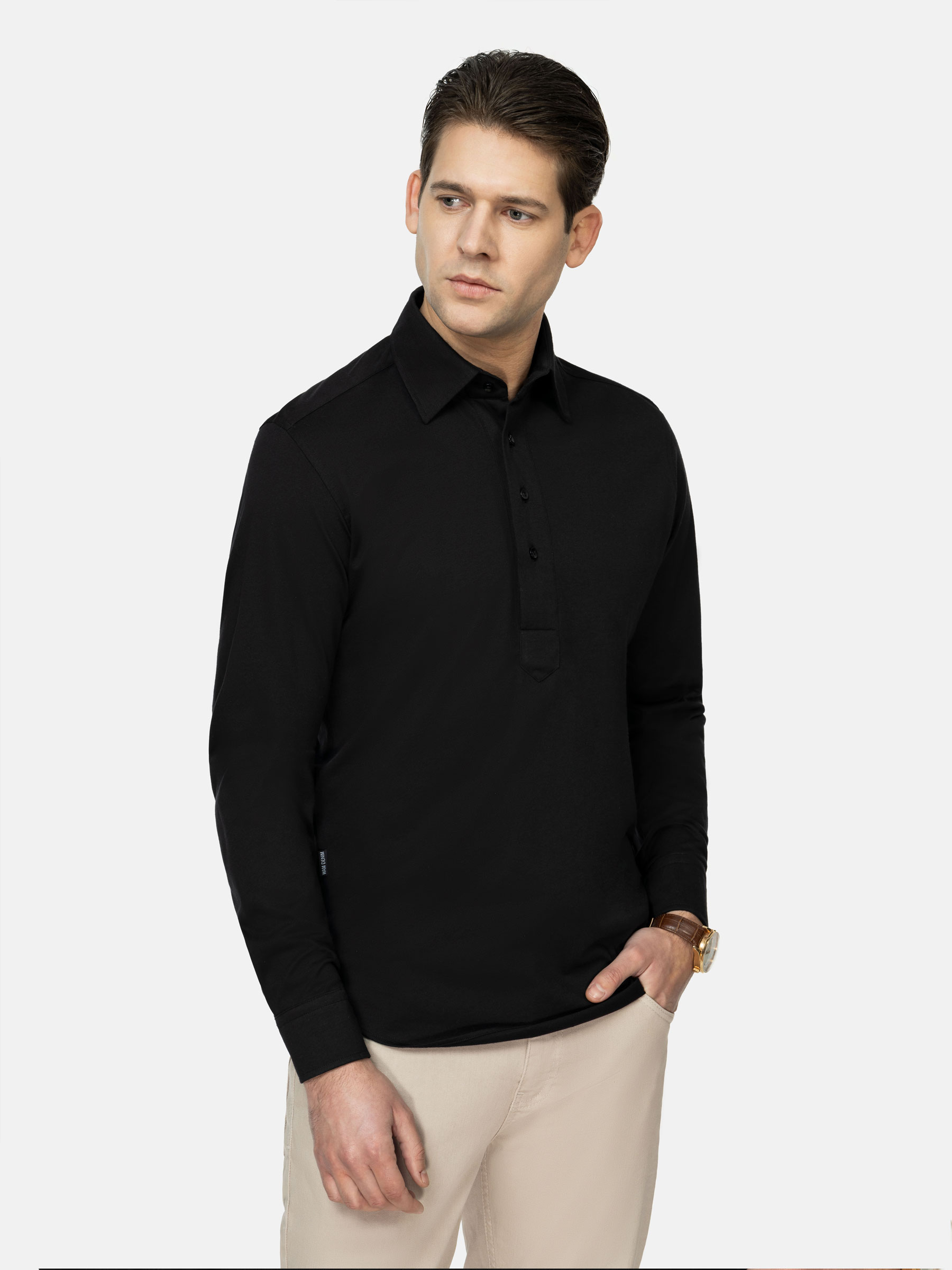 WAM Denim Shirt Long Sleeve 75672 Williamsburg Black-