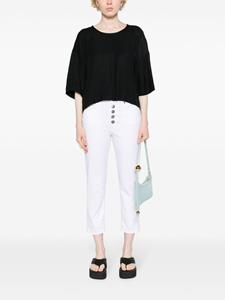 PINKO drop-shoulder cropped blouse - Zwart