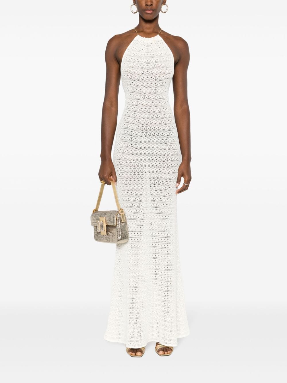 TOM FORD open-knit evening dress - Wit