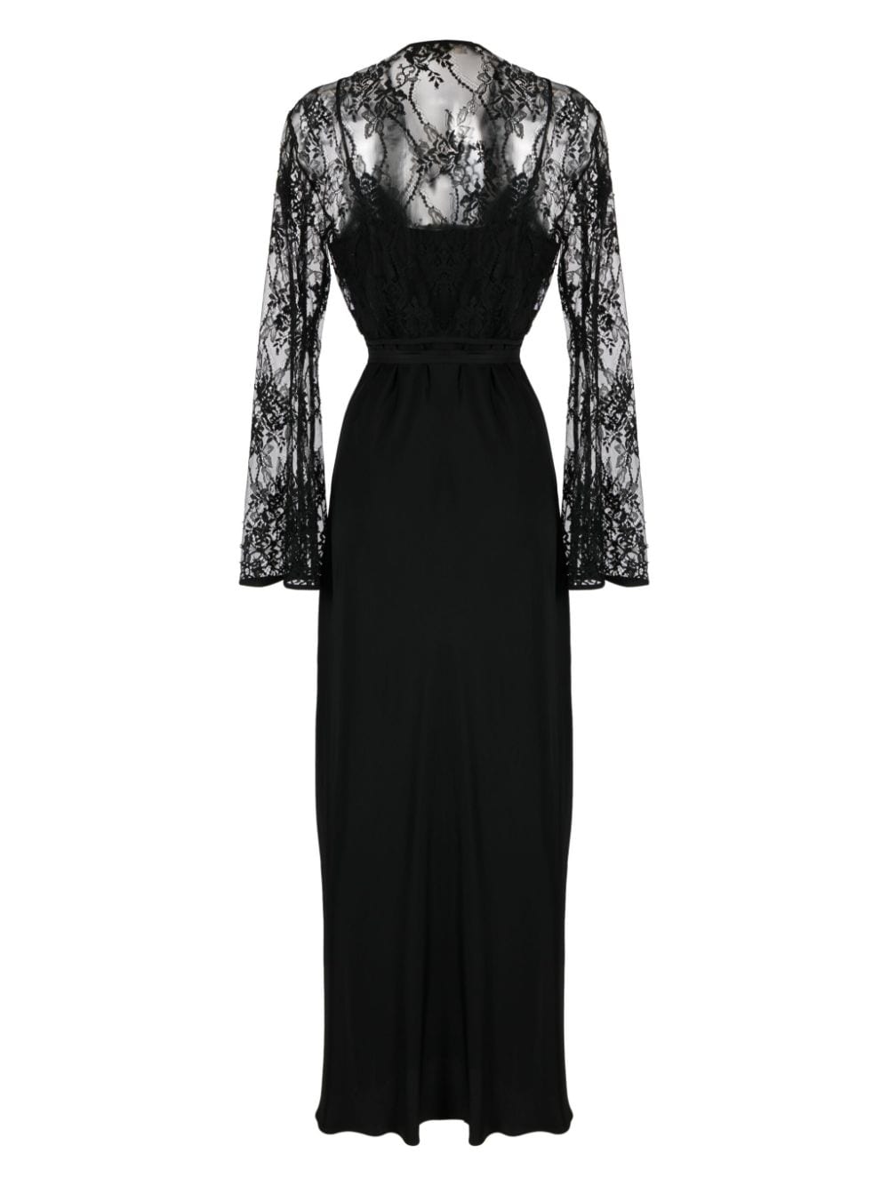 DVF Diane von Furstenberg Midi-jurk met bloemenkant - Zwart