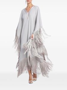 Taller Marmo Very Ross fringed kaftan dress - Zilver