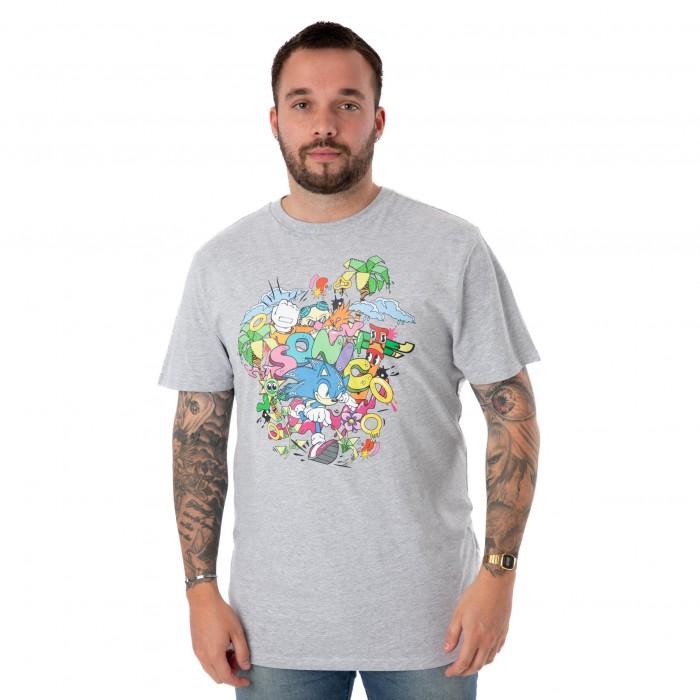 Sonic The Hedgehog Mens Psychedelic T-Shirt