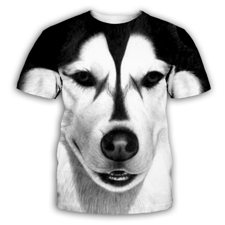 HerSight Men 3D Dog Print T Shirt Summer Tee Lovers Clothing Man Animal O Neck Short Sleeve Loose Tops Breathable Couples Shirts