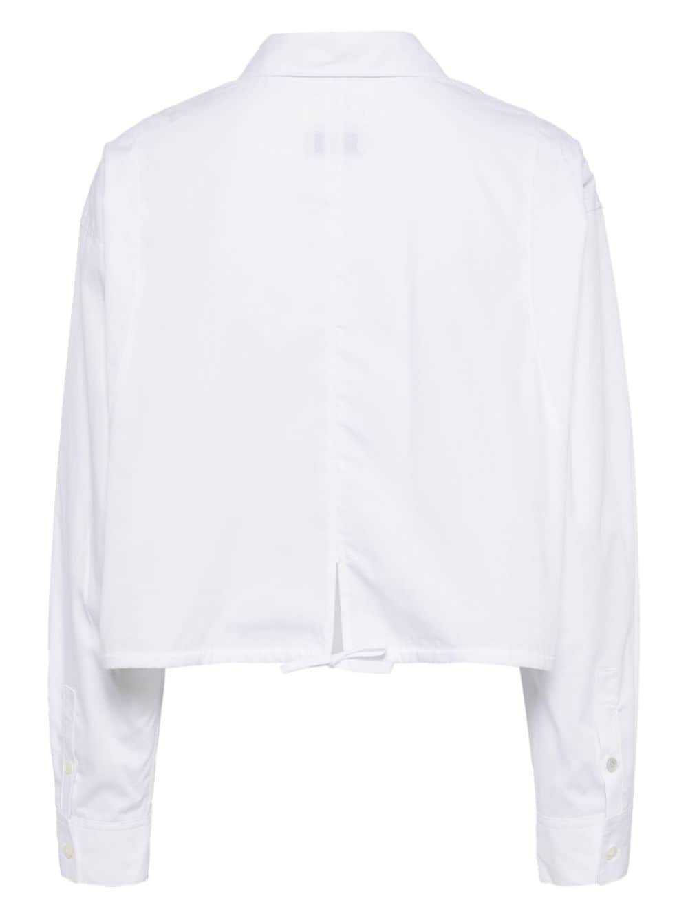 STUDIO TOMBOY drawstring-hem cotton shirt - Wit