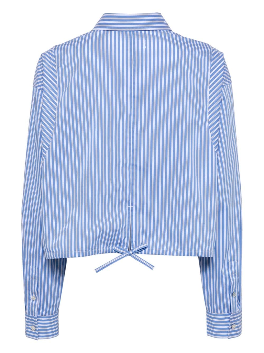 STUDIO TOMBOY stripe-print drawstring-hem shirt - Blauw