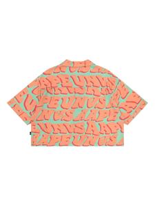 AAPE BY *A BATHING APE logo-print button-up shirt - Oranje