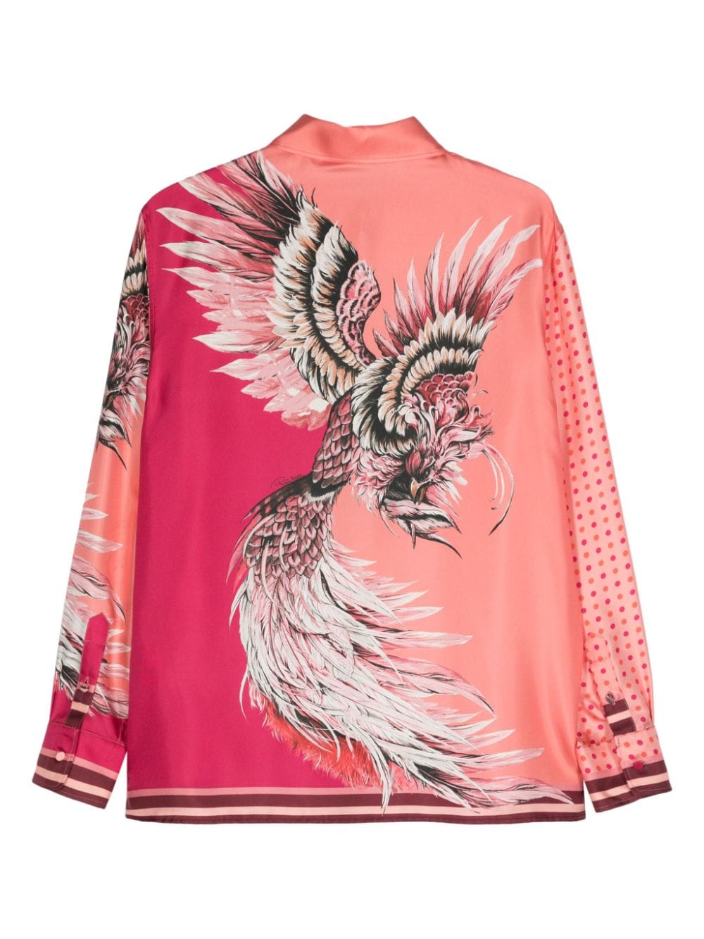 Roberto Cavalli Bird Patchwork print shirt - Roze