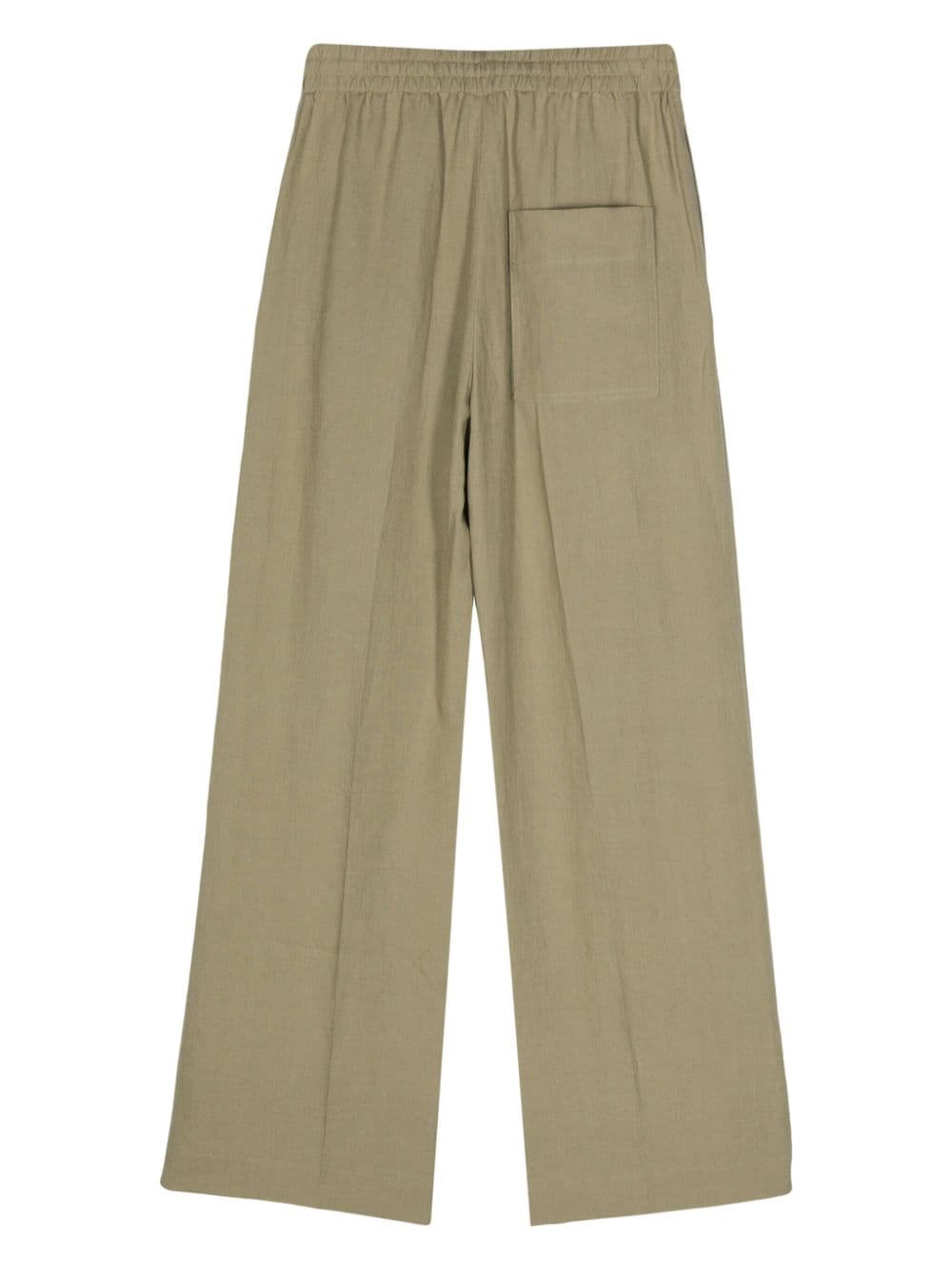 Paul Smith wide-leg linen trousers - Groen