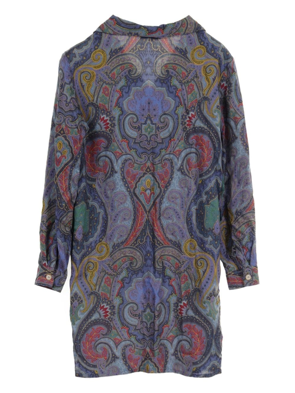Etro Pre-Owned 2000s paisley-print wool dress - Blauw