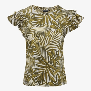 TwoDay dames T-shirt met botanische print groen
