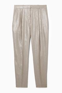 COS Leinenhose Mit Geradem Bein In Metallic-Optik