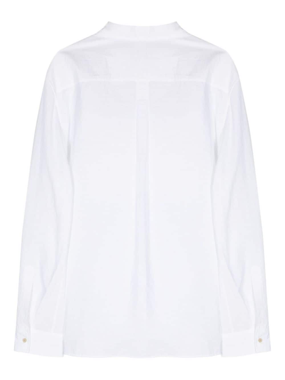 LOEWE x Paula's Ibiza classic-collar semi-sheer shirt - Wit