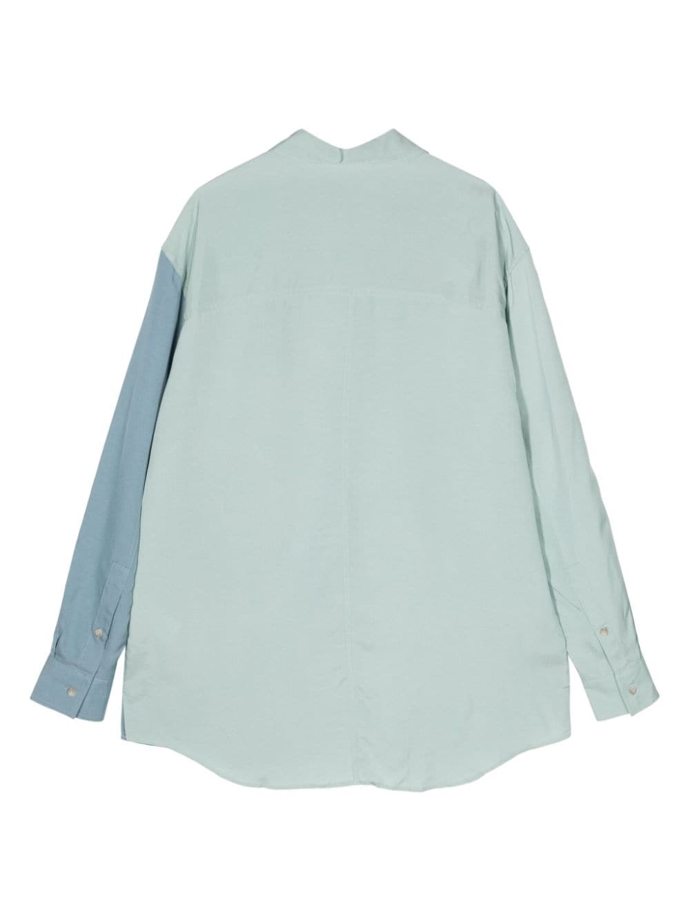 Song For The Mute two-tone drop-shoulder shirt - Blauw