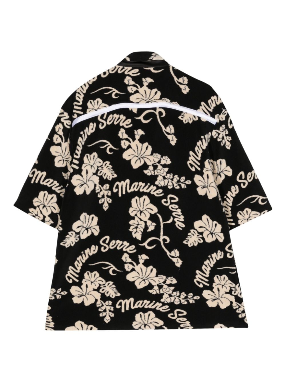 Marine Serre patterned-jacquard terry-cloth shirt - Zwart