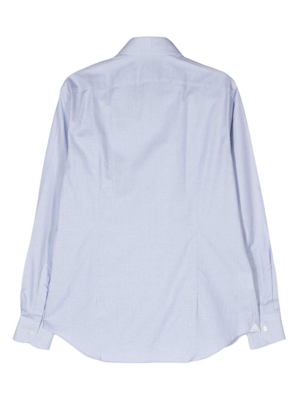 Corneliani geometric-jacquard cotton shirt - Blauw