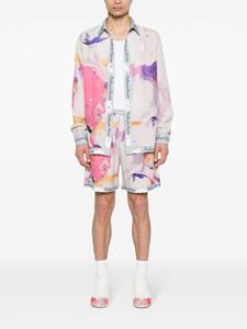 KidSuper abstract-print satin shirt - Beige