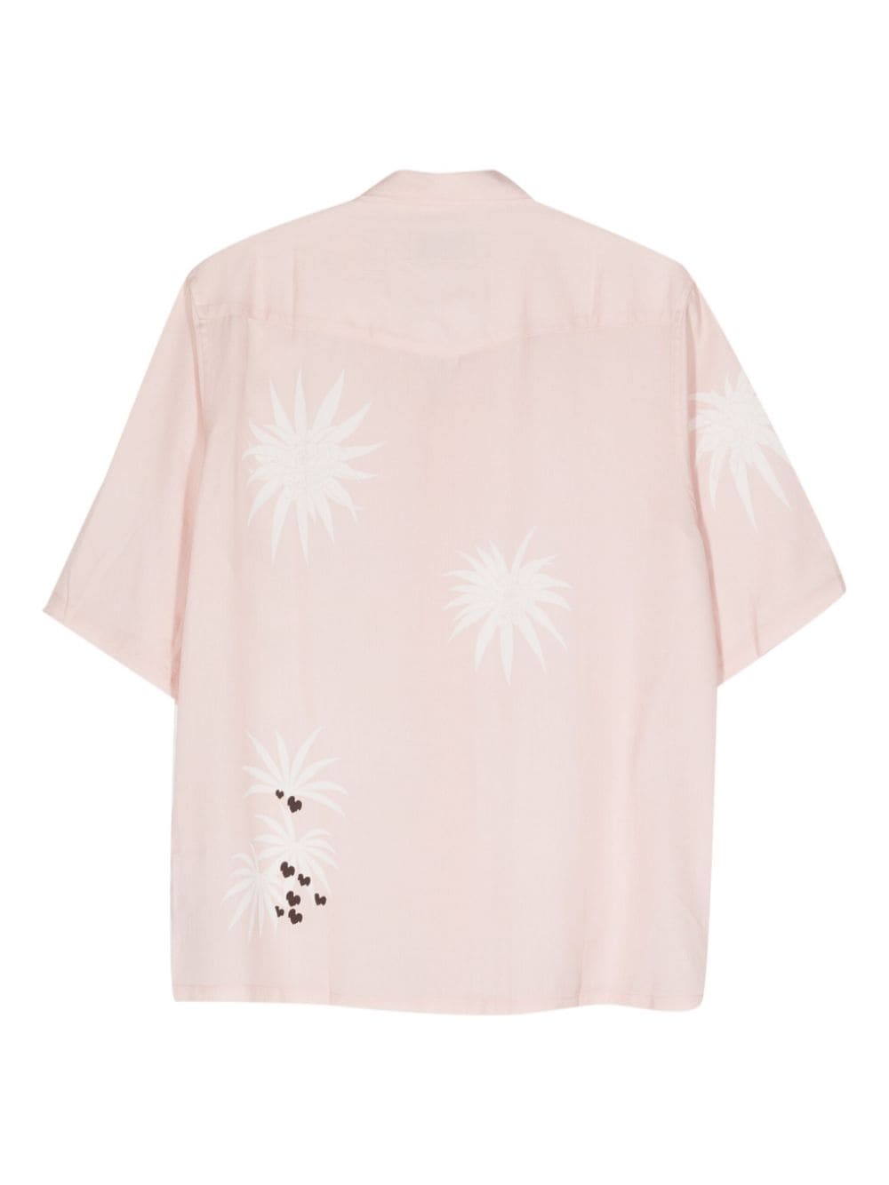 Officine Generale floral short-sleeved shirt - Roze