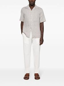 Zegna short-sleeve linen shirt - Groen