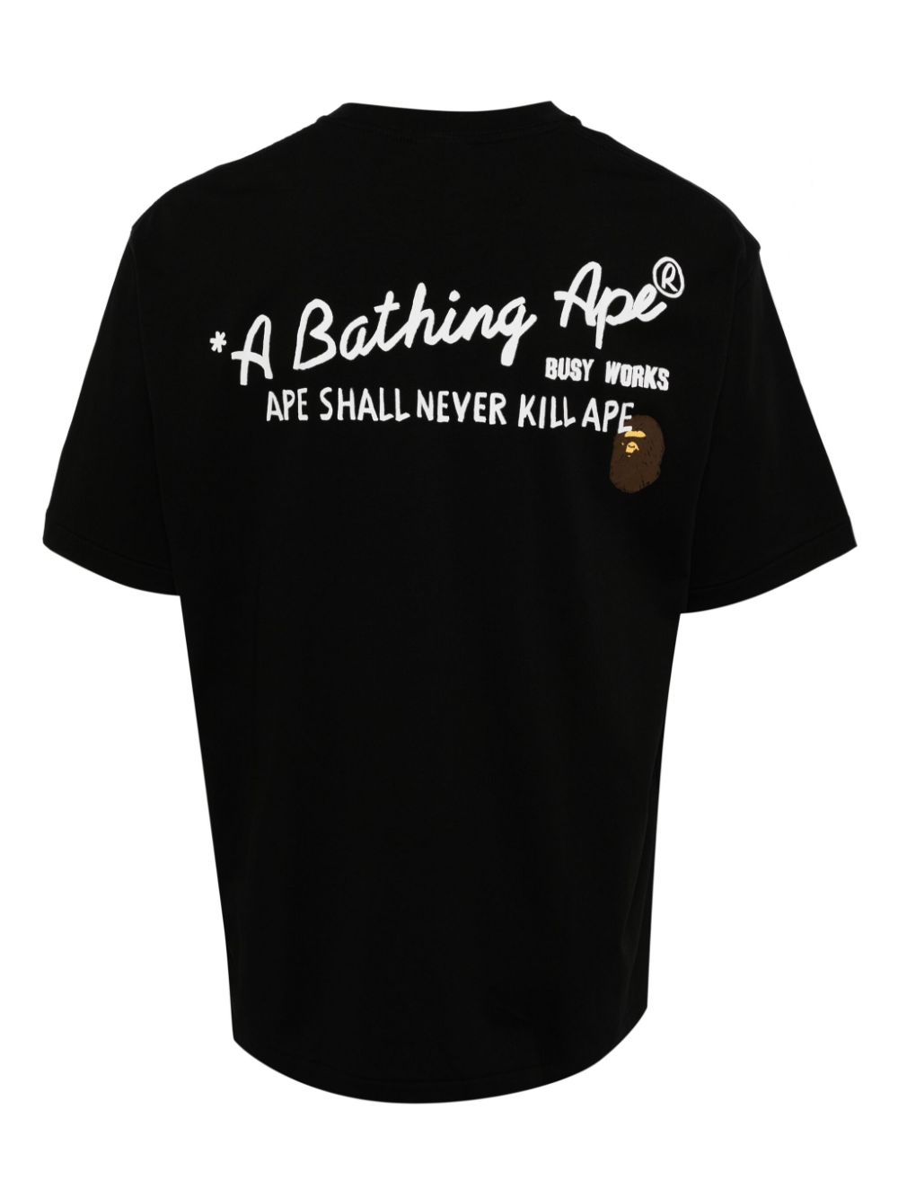 A BATHING APE graphic-print cotton t-shirt - Zwart