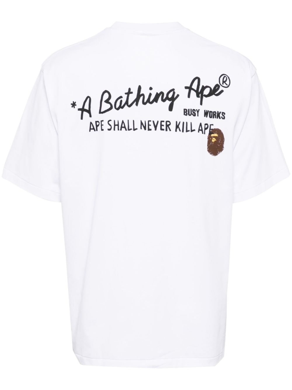 A BATHING APE graphic-print cotton t-shirt - Wit