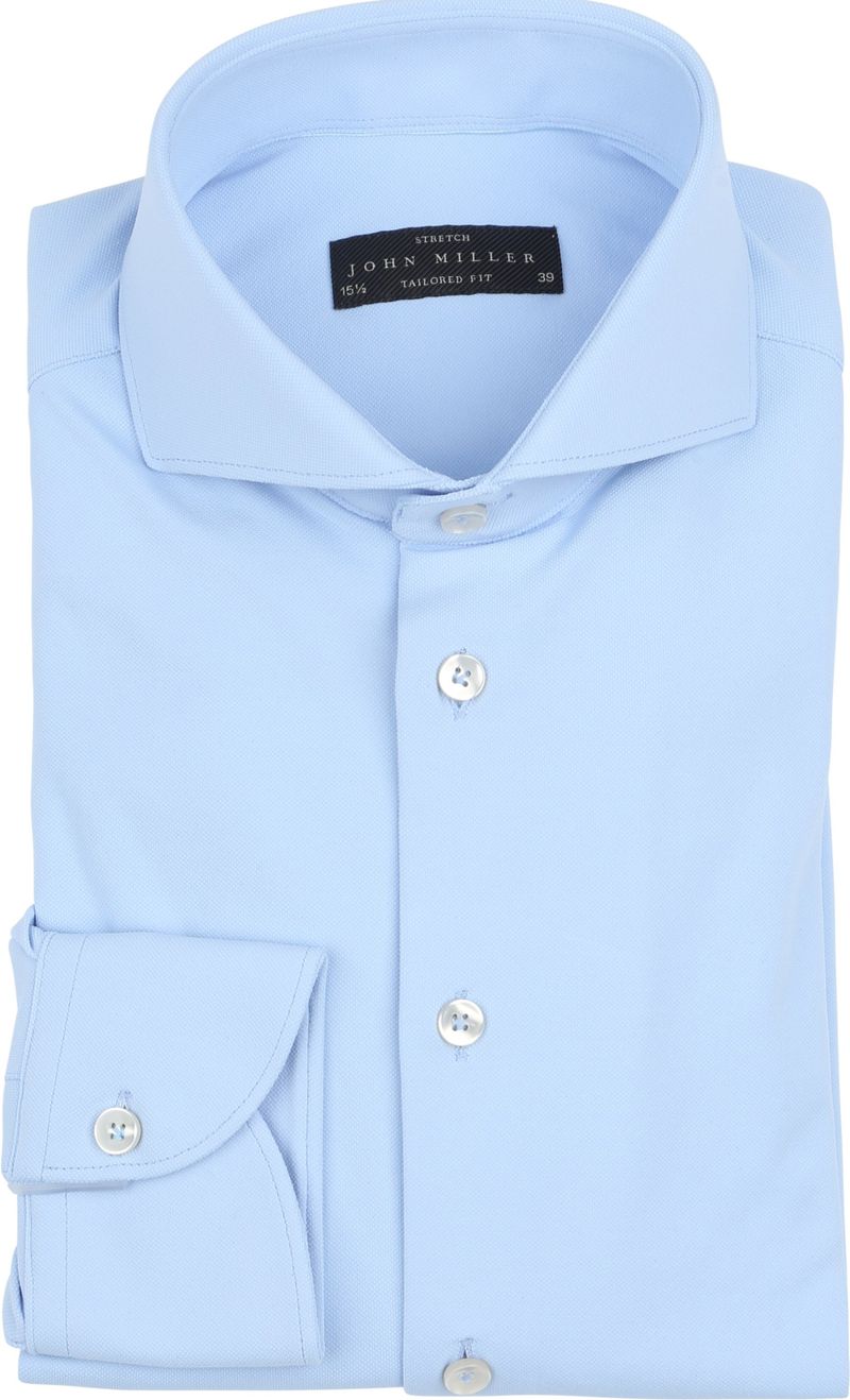 John Miller Overhemd Hyperstretch Lichtblauw