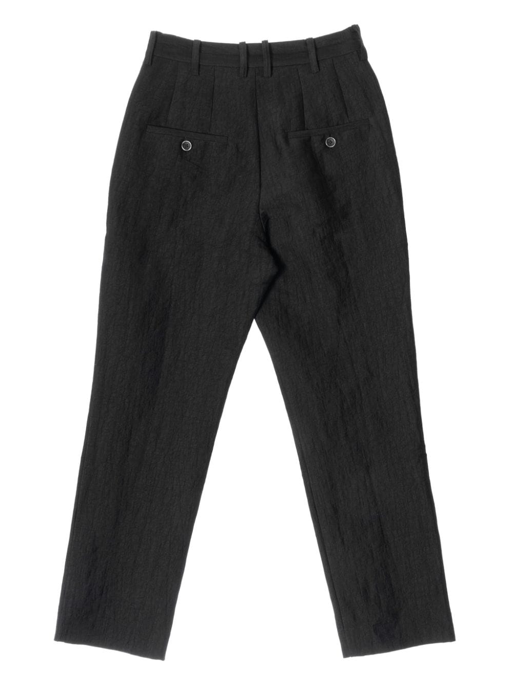 Uma Wang slim-fit linen trousers - Zwart